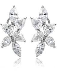 Diamond & 18k White Gold Earrings