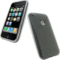 igadgitz Etui Housse Pochette Case en Gel cristal durable TPU (polyur�thane thermoplastique), Coque de couleur Transparent Clair, avec motif spirales pour Apple iPhone 3G & 3GS + protecteur d'�cran