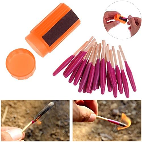 20 Pcs Waterproof Windproof Survival Emergency Light Lighter Storm Matches Military Match Outdoor Camping
