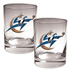 Washington Wizards NBA 2pc Rocks Glass Set - Primary Logo by Great American Products