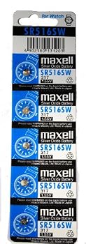 Maxell 317 SR516SW 1.55v Silver Oxide Watch battery (5 Batteries Per Pack)