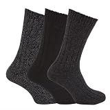 Chaussettes de bottes super épaisses pour hommes, en laine (ensemble de 3 paires)
