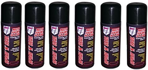 6 x Spray Black Mastic Instant Leak Stop Spray N Seal Roofs Gutters Pipes Rapide - New by pricep