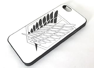 目立つ! 進撃の巨人 iphone5ケース カバー 調査兵団 紋章 エレン リヴァイ ミカサ 白 ホワイト 自由の翼【空縁隊】