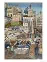 Construction of the Temple of Solomon at Jerusalem Art Giclee Poster Print by French School, 18x24