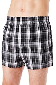 3 Pack Authentic Pure Cotton Checked Boxers
