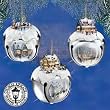 3-Piece Thomas Kinkade Sleigh Bell Christmas Ornament Set