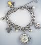 Inspirational Bracelet & Watch,women's Cz and Mother-of-pearl, Silver-tone,angel ,Hope,