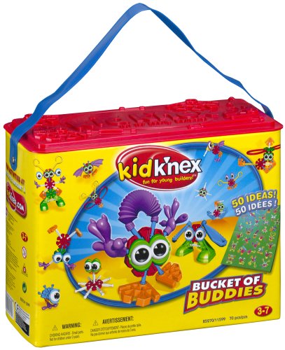 Childrens Toyshop  Toys : Kid K'nex - Bucket of Buddies - 70pc