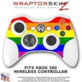 Rainbow Stripes Skin by WraptorSkinz TM fits XBOX 360 Wireless Controller (CONTROLLER NOT INCLUDED)
