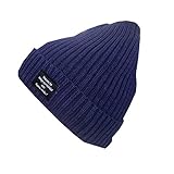 ベビーから使える ニット帽 キャップ 帽子 タグ付き フリーサイズ 5カラー オール シーズン (紺)