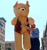  : GIANT 68" JUMBO BIG PLUSH GOLDEN COLOR CLASSIC STUFFED ANIMAL TEDDY BEAR WEARING VEST - AMERICAN MADE IN THE USA AMERICA
