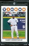 2008 Topps # 620 Gary Sheffield - Detroit Tigers - MLB Baseball Trading Card in a Protective Screw Down Display Case