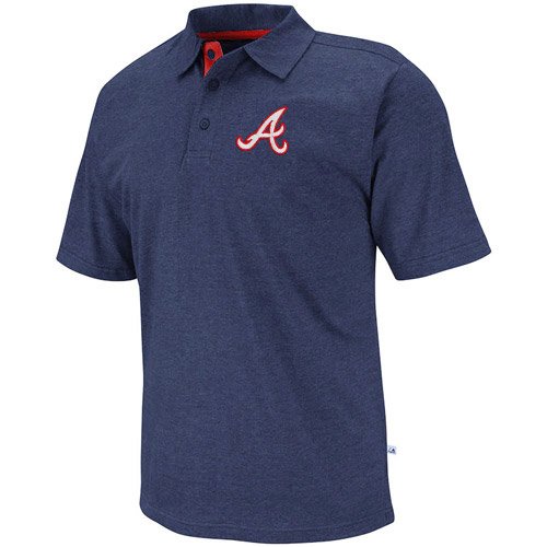 Atlanta Braves Navy Noble Heathered Polo Shirt