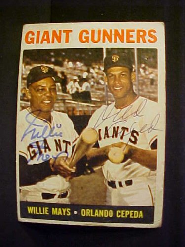 Willie Mays & Orlando Cepeda San Francisco Giants #306 1964 Topps Signed Autographed Baseball Card