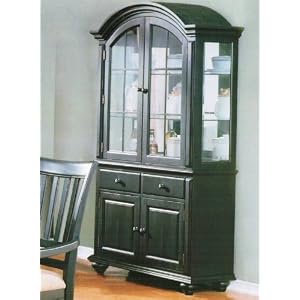 China Cabinet Buffet Hutch - Contemporary Black Finish by 