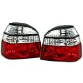 R�ckleuchten Set, passend f�r VW Golf 3. Ausf�hrung: Klarglas Rot/Wei�.