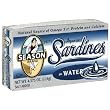 Season Sardines in Water, 4.375-Ounce Tins (Pack of 12)