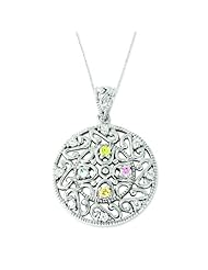 Sterling Silver CZ Bliss 18in Necklace. Metal Weight- 7.34g.