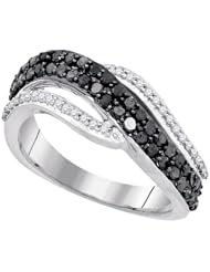 0.83CTW-BLACK DIA BAND