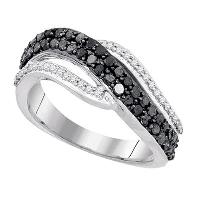 Cheap Girls Jewelry 0.83CTW-BLACK DIA BAND For Sale