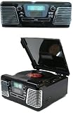 from Lime Marketing Nostalgic Retro RX-3 CD Encode USB (Black) 60s style CD + Record Deck Turntable + Radio + MP3 RECORDING via USB Port & SD Memory Card Slot