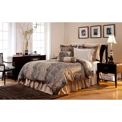 Pointehaven 12-Piece 100-Percent Cotton Luxury Bedding Ensemble, Urban Safari, Cal King