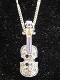 Musaica Musical Gift - Violin Necklace Pendant in Silver - B000RZNODS