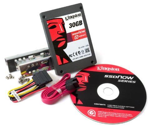Kingston SSDNow V Series 30 GB SATA 2.5-Inch Solid State Drive with Desktop Upgrade Kit Bundle SNV125-S2BD/30GBKR
