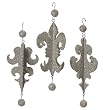 Wendy Addison Glass Beaded Chandelier Ornaments Set of 3