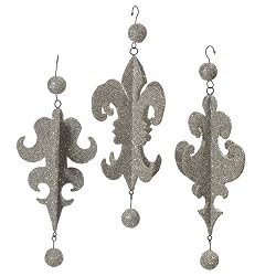 Wendy Addison Glass Beaded Chandelier Ornaments Set of 3