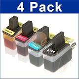 Best replacement - 4 INK CARTRIDGES for Brother LC41C LC41M LC41Y LC41BK (Black, Cyan, Magenta, Yellow)