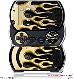 PSPgo Skin and Screen Protector Kit - Metal Fire Flames Yellow fits Sony PS ....