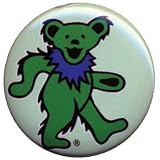 Grateful Dead - Green Dancing Bear Button