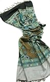 Women's Floral Print Shawl Wrap in Island Sea Blue/black Multi 30