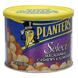 Planters Select, Macadamias, Cashews, and Almonds Mix, 10-Ounce Canisters (Pack of 3)