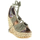 Steve Madden Afrodite Army Green wedges