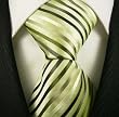 Neckties By Scott Allan, 100% Woven Olive Green Striped Tie