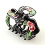 Souci Black - Cubitas Sisley Collection (Hand-set crystal jewelry, Claw clip)