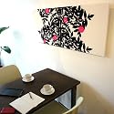 marimekko マリメッコ ファブリックパネル RUUSUPUU 1200×500mm(お花5つで製作)