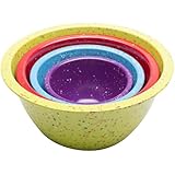 Zak Designs Confetti Nested Mixing Bowls, Kiwi Assorted Brights, Set of 4
