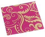 Caspari Filigree Paper Cocktail Napkin Package, Fuchsia