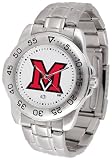 Miami Ohio Redhawks NCAA Mens Sports Steel Watch