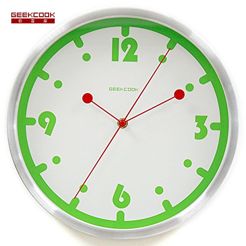 GeekCook 12" home decor wall clock watch large wall clock digital wall clock modern design GK110074-6 Silver Box