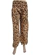 Womens Capri Trousers Paisley Print Apricot Bohemian Harem Pants 42"