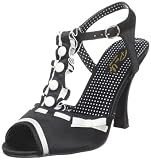 Pleaser Womens Smitten-07/BW T-Strap Sandal Sandal