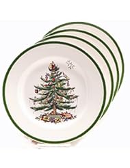 Kitchen: Spode Christmas Tree Bread and Butter Plate, Set of 4 - Spode