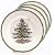 Spode Christmas Tree Bread and Butter Plate, Set of 4