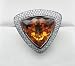 Jewelry : 18k White Gold Citrine and Diamond Palmiero Jewellery Design Ring