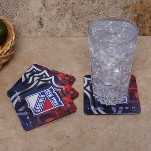 New York Rangers 4-Pack Sublimated Logo Neoprene Coaster Set